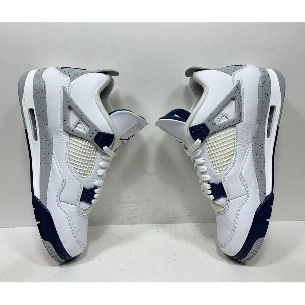 Jordan 4 Retro Midnight Navy Men's Size 11.5 White Cement DH6927-140 Shoes